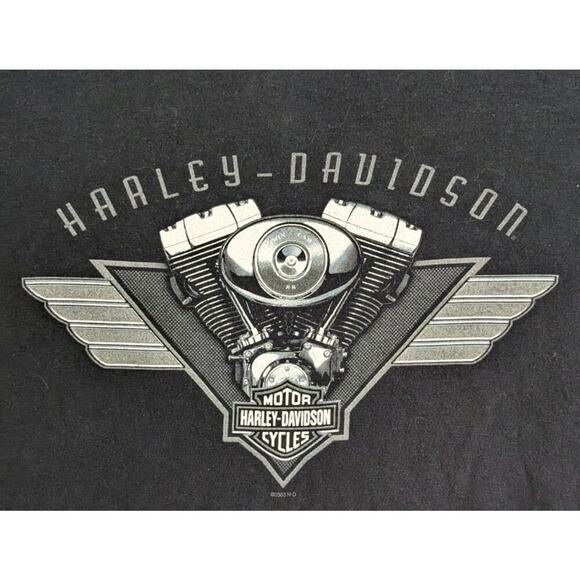 2004 Harley Davidson Virginia Beach T-Shirt Twin Cam V Twin USA Large Black Z - Picture 10 of 10